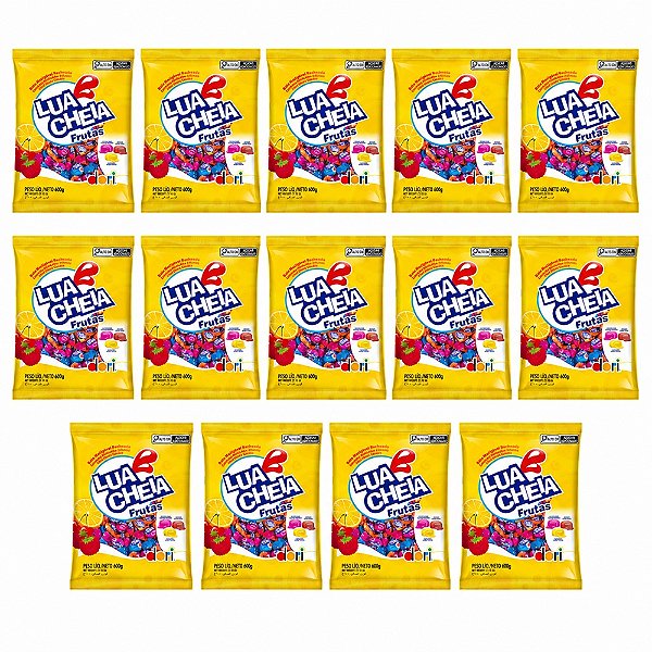 Kit 14 Bala Mastigável Lua Cheia Frutas 500g - Dori