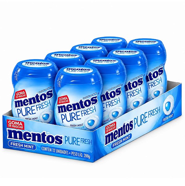 Display Mentos Pure Fresh Mint 20g 10UN - Perfetti