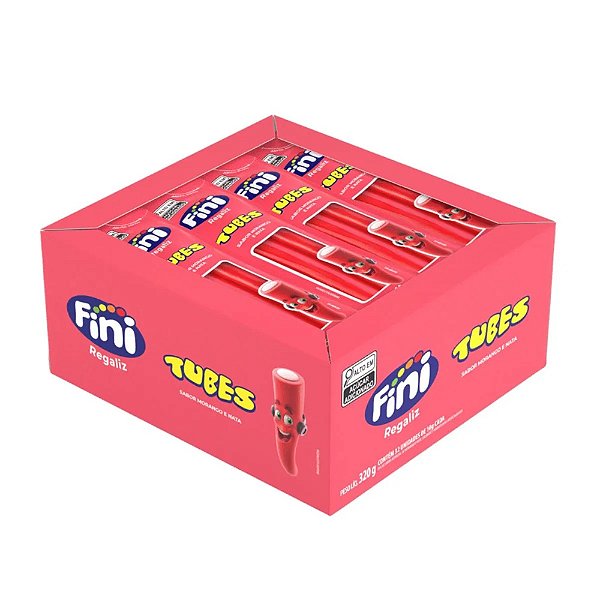 Mini Fini Tubes Morango e Nata 10g 32UN - Fini