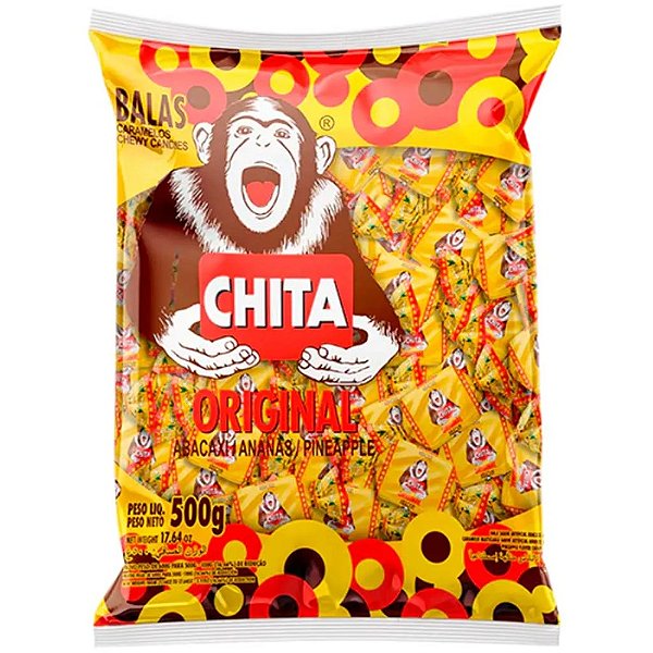 Bala Mastigável Abacaxi Chita 500g - Cory
