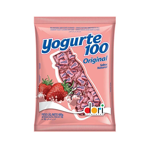 Bala Mastigável Yogurte 100 Original Dori 600g