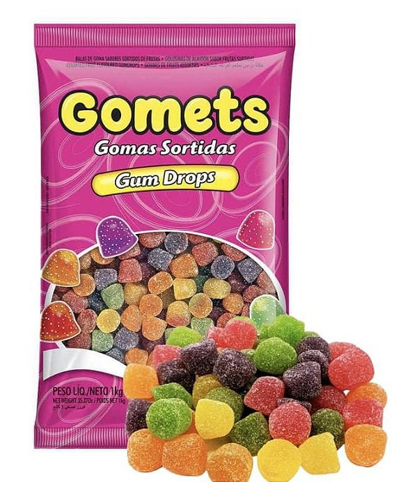 Bala de Goma Gomets Frutas Sortidas Dori 1kg