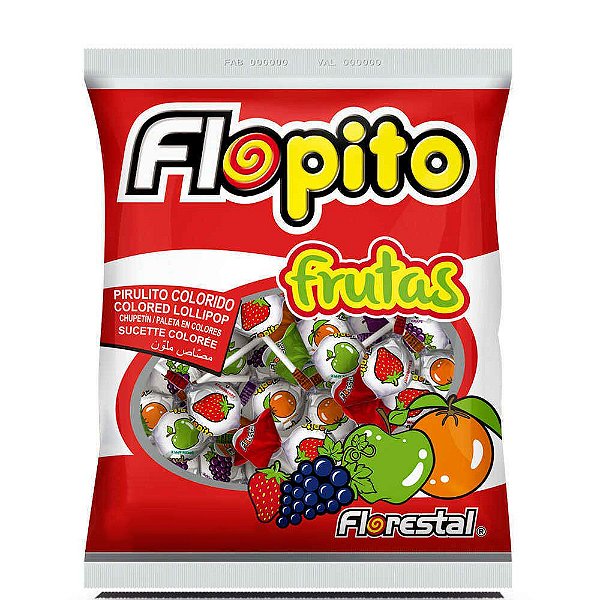 Pirulito Flopito Frutas 400g - Florestal