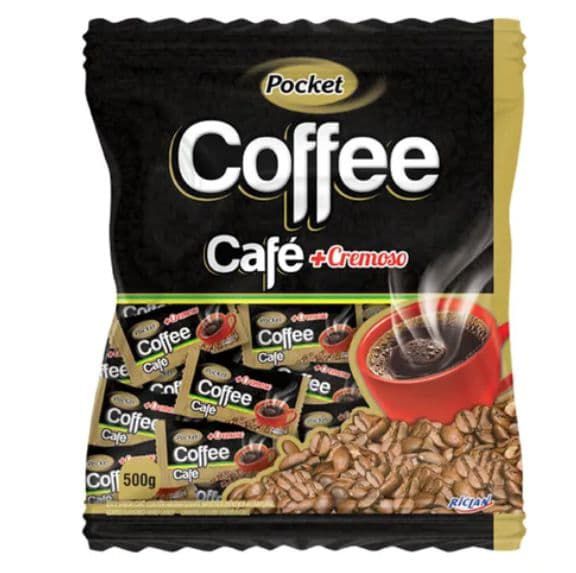 Bala Dura Pocket Cremosa Coffee Freegells 500g - Riclan