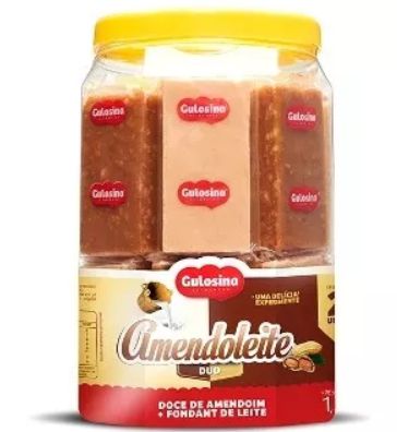 Doce Amendoleite Duo - 1,3kg Pote com 20 -Gulosina