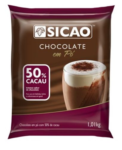 Chocolate Em Pó 50% Cacau Sicao 1kg