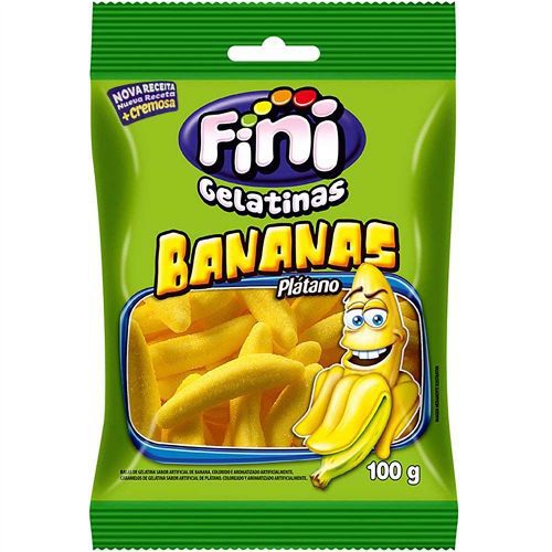 Balas de Gelatina Fini Sabor Banana 90g