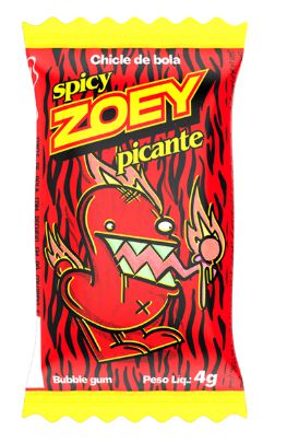 Chicle de bola Zoey Picante com 40 unidades - Docile