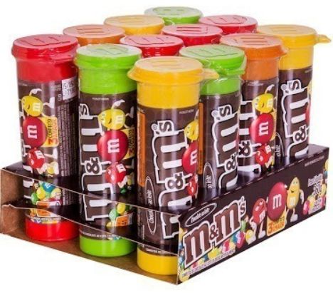 Confeito Chocolate Tubo M&m 360g Com 12 Un. - Mars