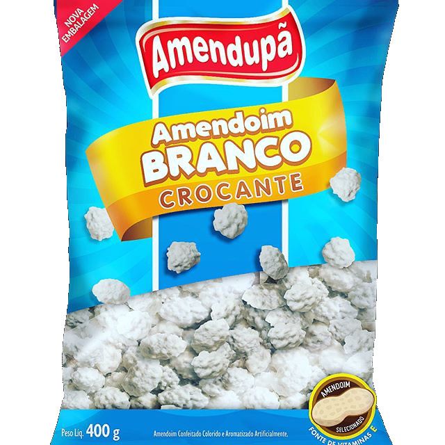 Amendoim Doce Branco Crocante 400g - Amendupã