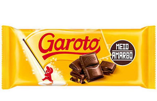 Tablete Garoto Meio Amargo 90g - Garoto