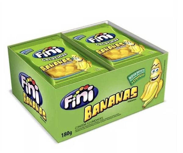 Bala de gelatina Banana 12 unidades de 15g Fini