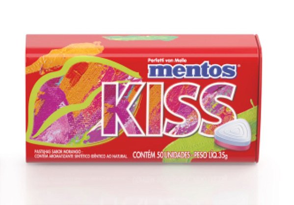 Mentos Kiss Fruit Morango c/ 50 un- Perfetti