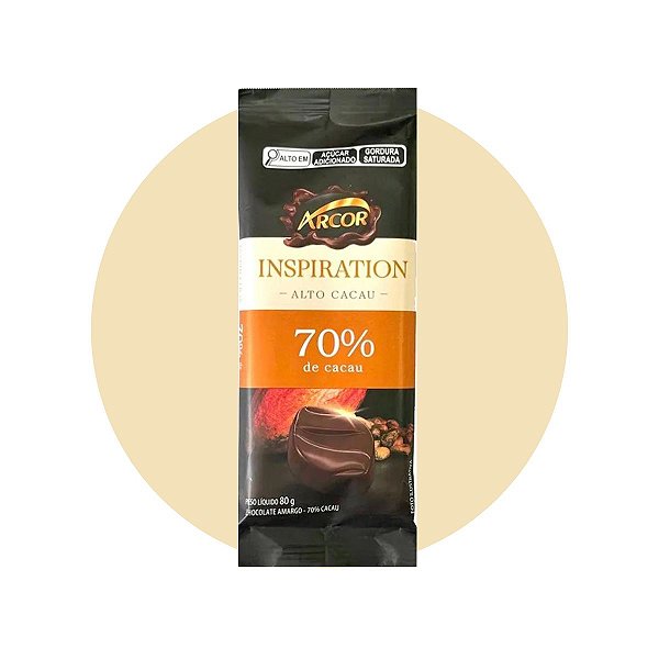 Chocolate Amargo 70% Cacau 80g Arcor