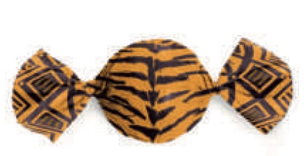 Embalagem para trufa decorado Tigre 14,5x15,5cm-Carber
