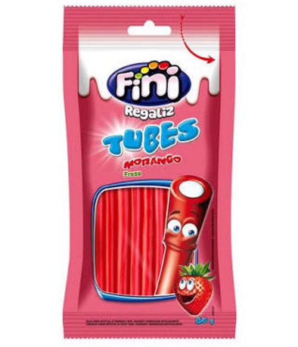 Tubes Morango Doce 80g Fini