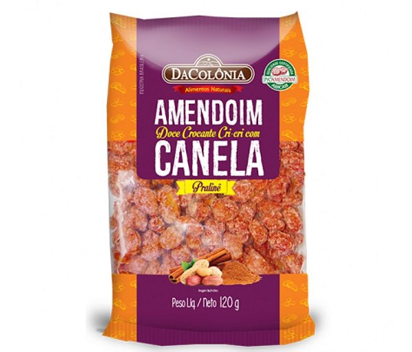 Amendoim doce crocante cri cri com canela 120g - Dacolônia
