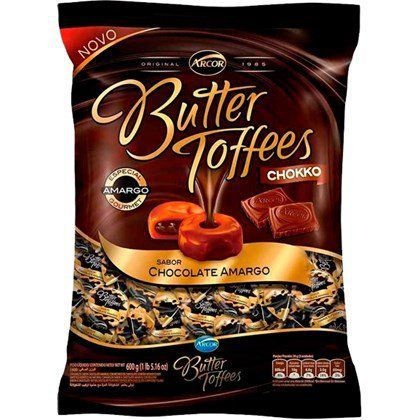Bala Butter Toffees Chokko Chocolate Amargo Arcor 500g