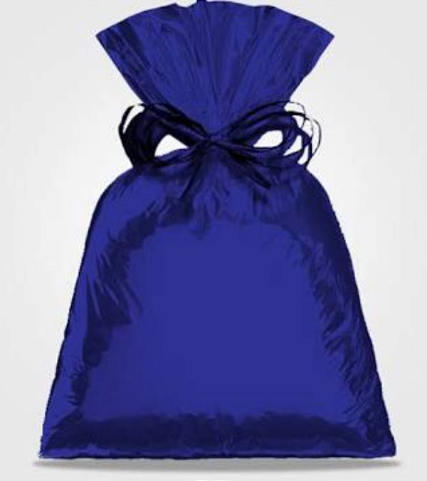 Saco Metalizado Para Presente cor Azul Royal 35x54cm c/50 unid - packpel