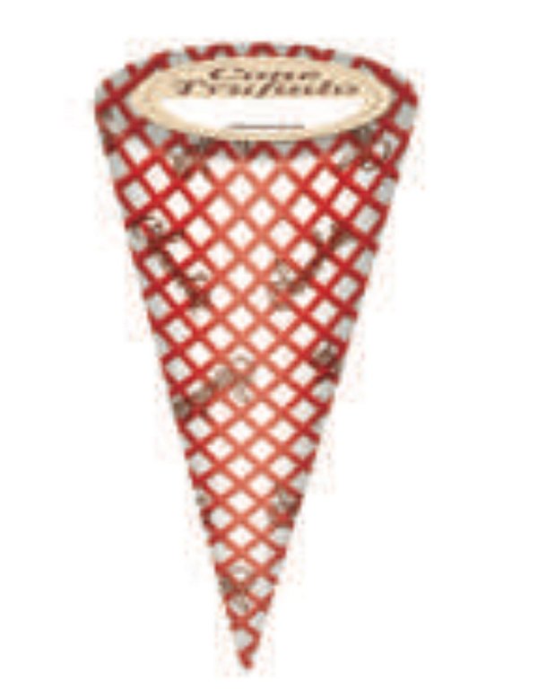 Embalagem cone Trufado Casquinha de Sorvete com 50 unid - Carber