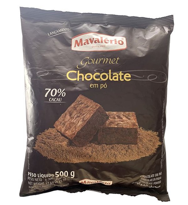Chocolate em pó gourmet 70 % cacau Mavalério 500g