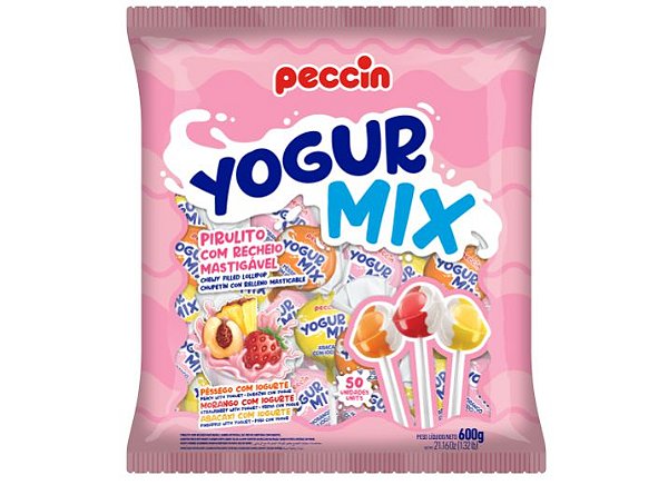 Pirulito Yogur Mix 50 Unidades - Peccin