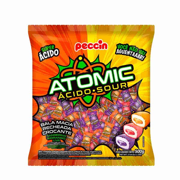 Bala Atomic Ácido Sour Peccin 500g