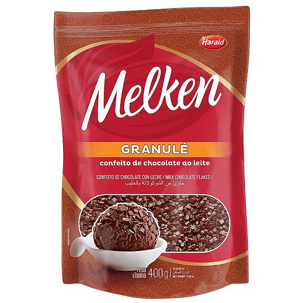 Chocolate granulado Melken Granulé ao leite 400g Harald