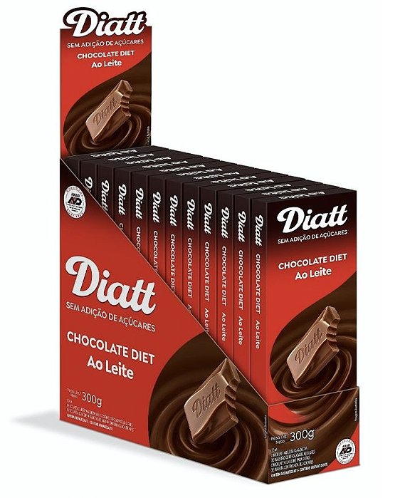 Chocolate ao leite diet 12x25g - Diatt