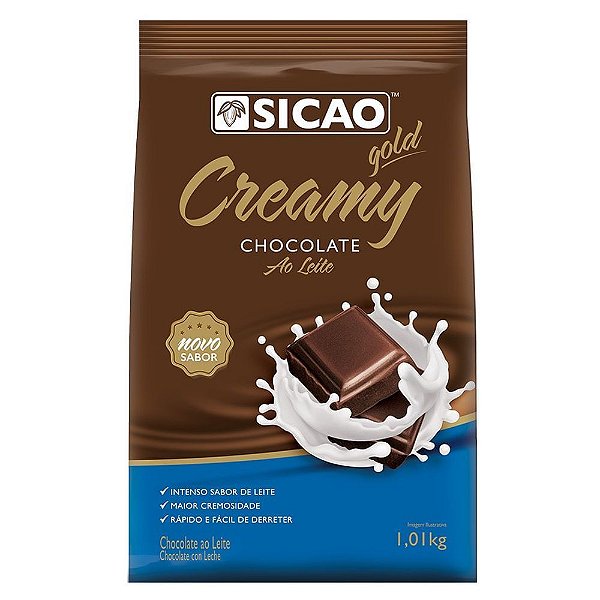 Chocolate em Gotas Ao Leite Gold Creamy Sicao 1,010kg
