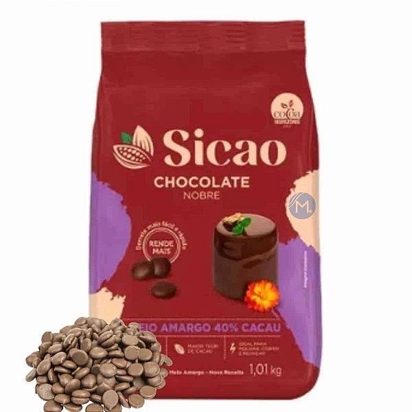 Chocolate Nobre Gotas Sicao Meio Amargo Gold Gotas 1kg