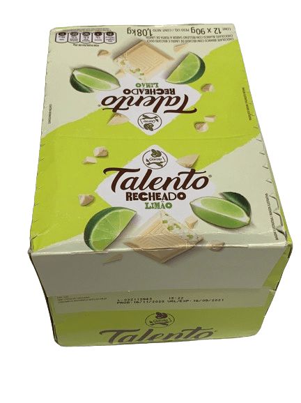 Talento Recheado sabor limão 12 unidades de 90g - Garoto