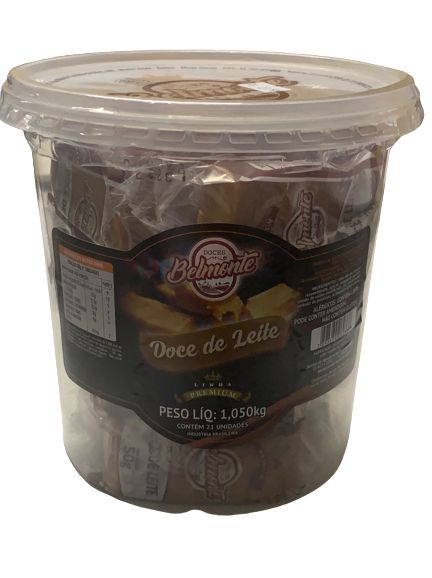 Doce de leite com 21 unidades de 50g (Pote 1,050kg) - Belmonte