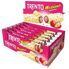 Chocolate Trento Massimo Morango Peccin caixa com 16 unidades