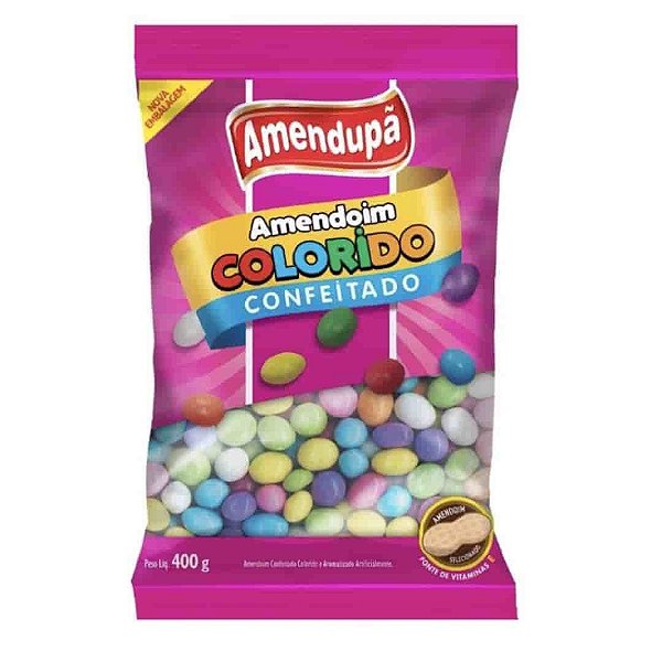 Amendoim Colorido Confeitado Amendupã 400g