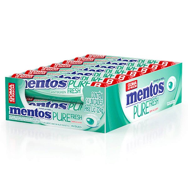Goma de mascar Mentos Pure Fresh Wintergreen Stick com 14 unidades -  Perfetti