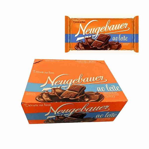 Caixa Barra Chocolate Ao Leite Neugebauer 14 unidades de 90g