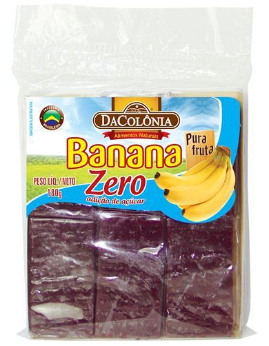 Barras de Banana Zero Adição de Açúcar DaColônia 180g
