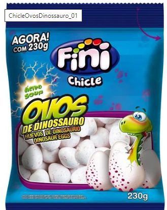 Chiclete Ovos de Dinossauro 230g Fini