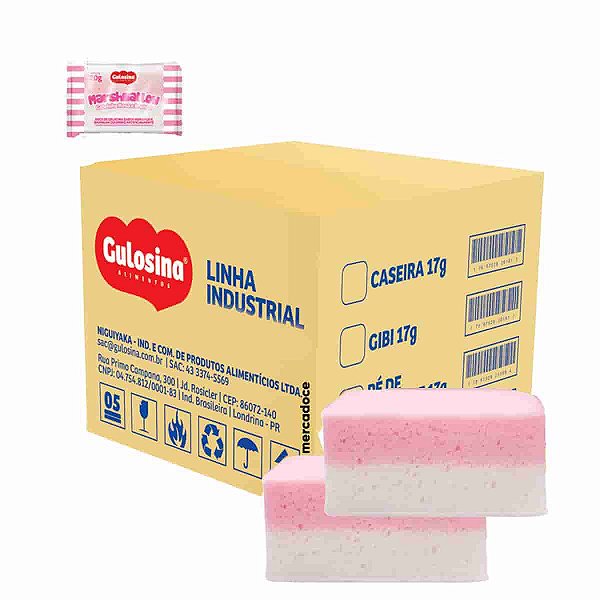 Caixa Doce Marshmallow Gulosina com 70 unidades