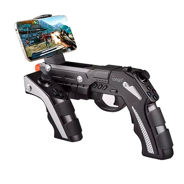 Controle Gamepad Gun Phantom Shox Bluetooth em Formato de Arma para Jogos de Tiro para Celular