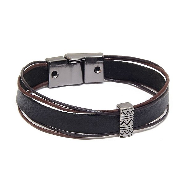 Pulseira Masculina Couro Dylan