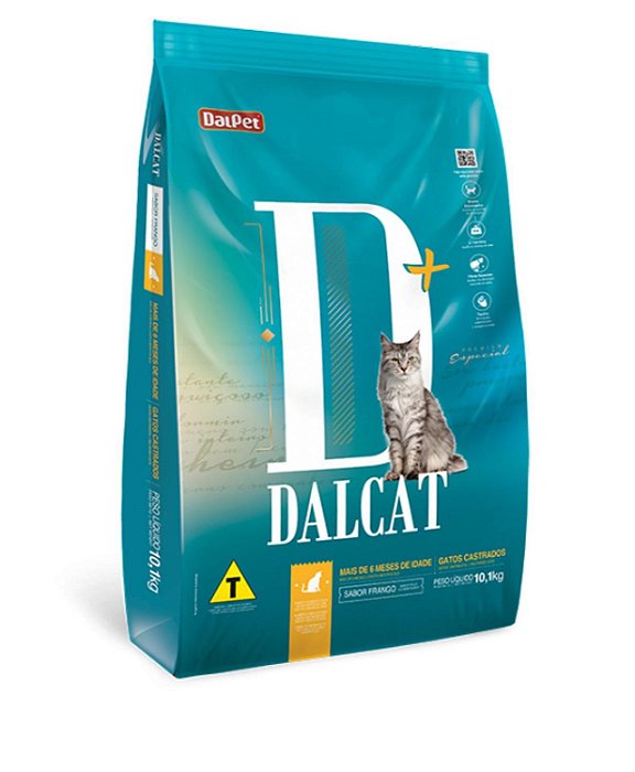 Dalcat premium Gatos Castrados sabor frango 10,1kg