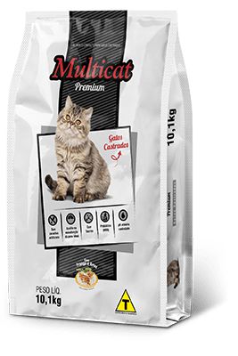 Ração Multicat Gatos Castrados sabor frango e arroz 10,1 Kg