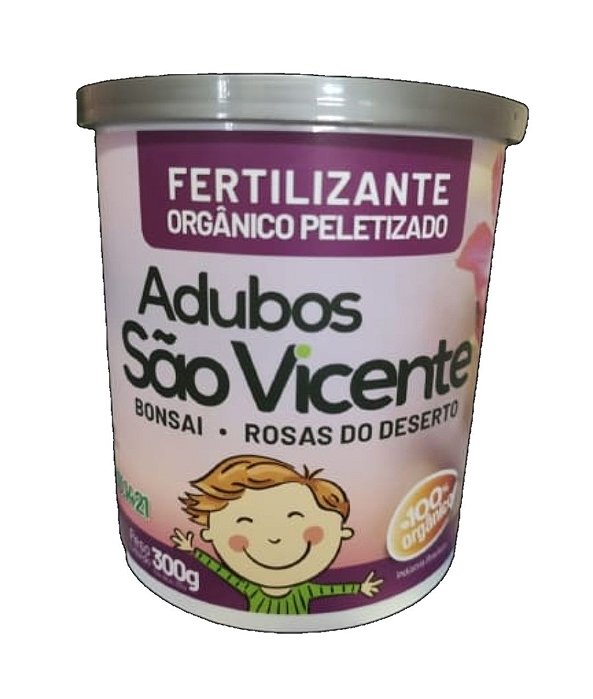 Fertilizante orgânico São Vicente para Bonsai e Rosa do Deserto 300g
