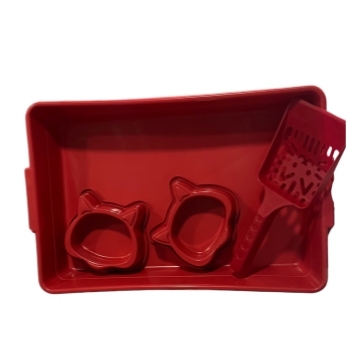 Bandeja Higiênica com acessorios para Gatos