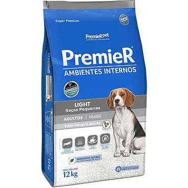 Ração Premier Pet Ambientes Internos Cães Adultos Light