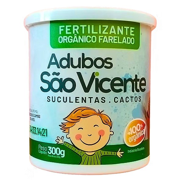 Adubo Orgânico Suculentas e Cactos - São Vicente - 300g