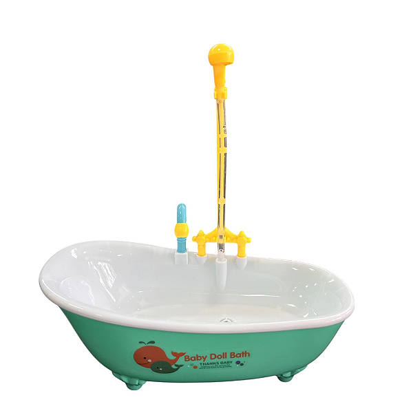 Banheira plástica para aves com chuveirinho automático