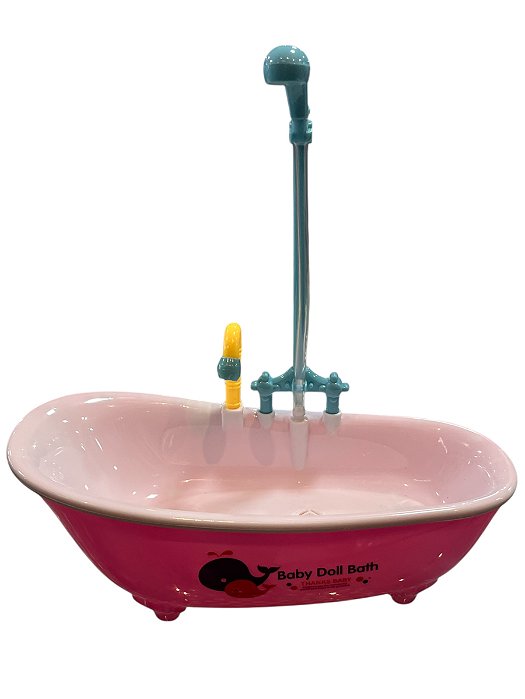 Banheira plástica para aves com chuveirinho automático